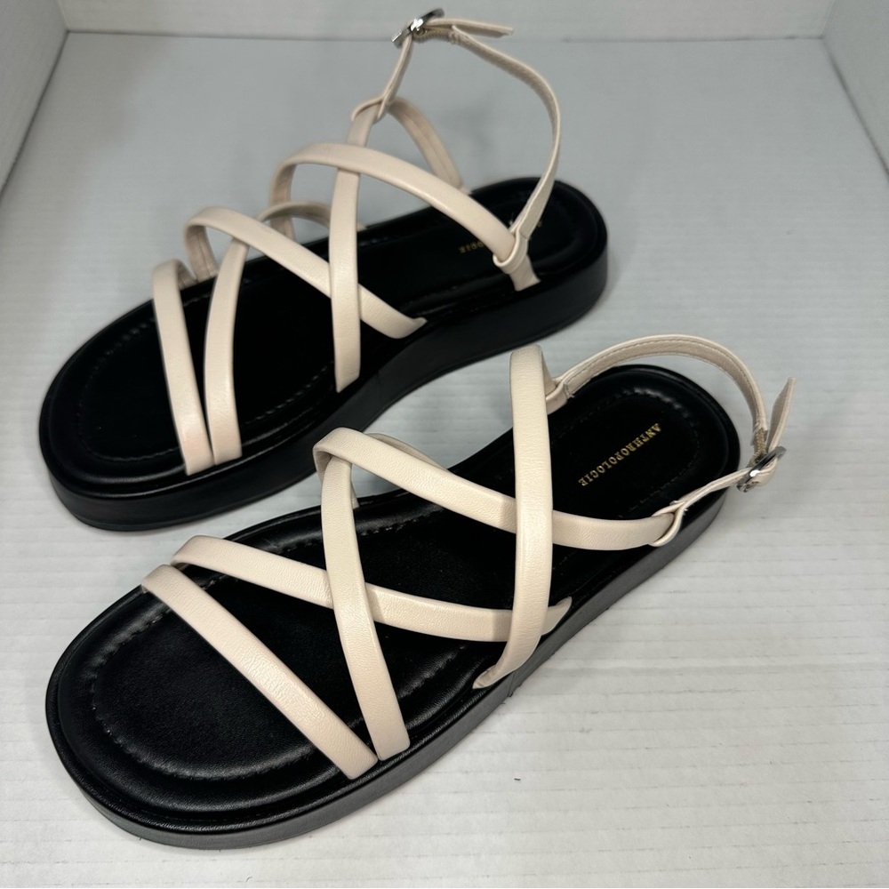 Anthropologie strappy sandals